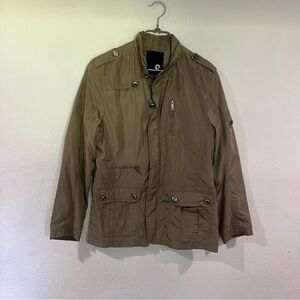 Danjieshi Medium Women’s Lightweight spring Coat Grey Green Jacket army grunge